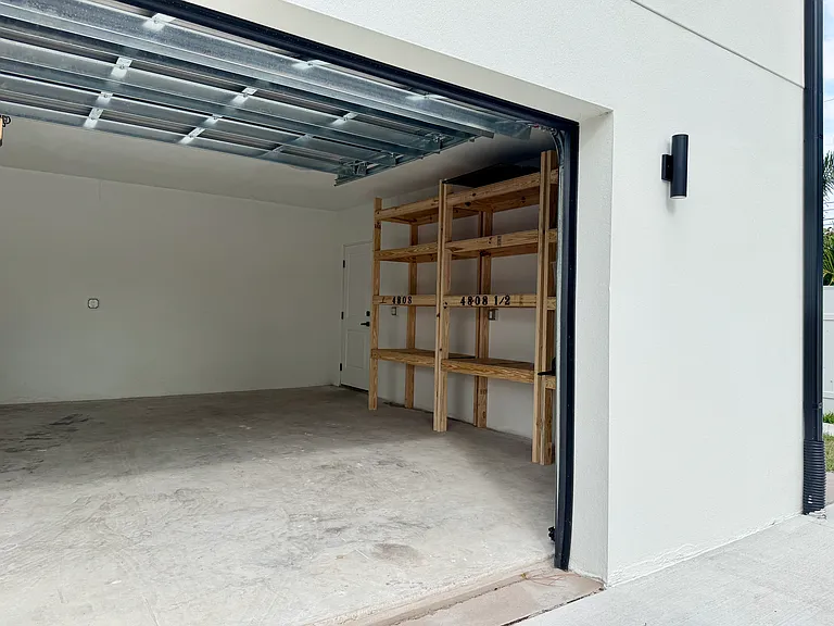 Each unit has a large dedicated shelf for extra storage in the garage.
