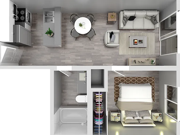1 Bedroom x 1 Bathroom (b) 1 Bedroom x 1 Bathroom (b)