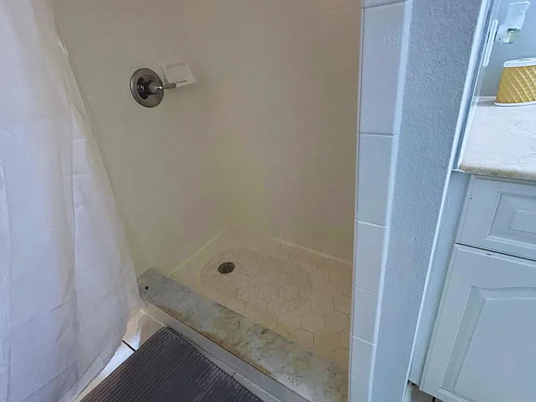 Clean and inviting shower with contemporary finishes.