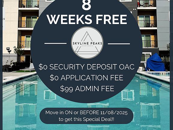 Move in by 11/08/2025 for 8 WEEKS FREE + More!