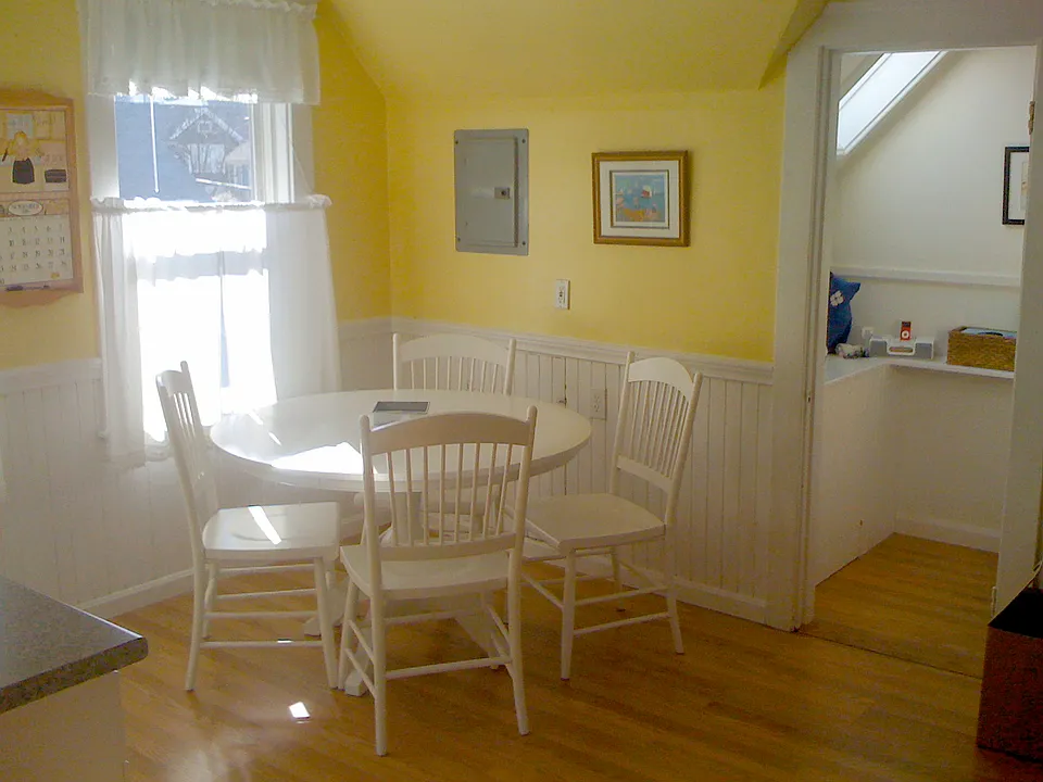 Room for eat in kitchen table. Pantry with small appliance counter off kitchen.