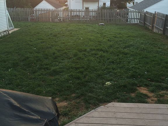 Fenced in backyard