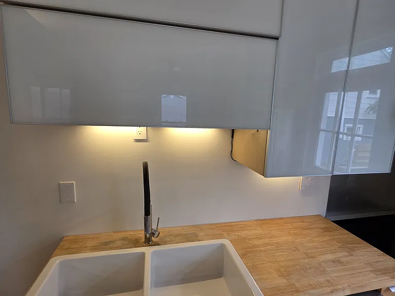Custom kitchen cabinets and lighting...