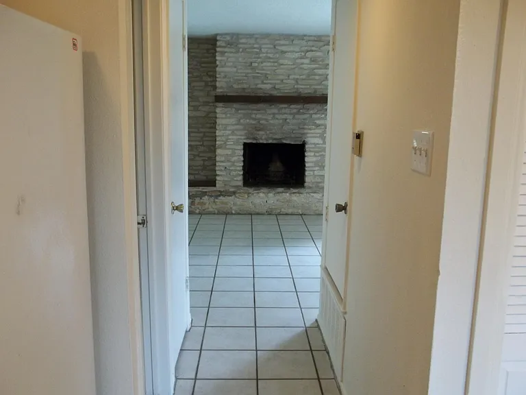 View from kitchen to front living area