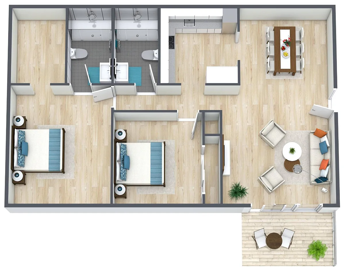 Floor plan 2BR - 2BTH