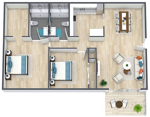 Floor plan 2BR - 2BTH