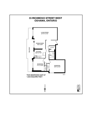 Floor plan 2 Bedroom 2 Bed 1 Bath