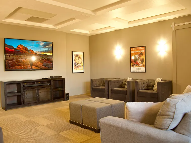 Make some delicious popcorn and watch together (or host a private event) in the clubroom.
