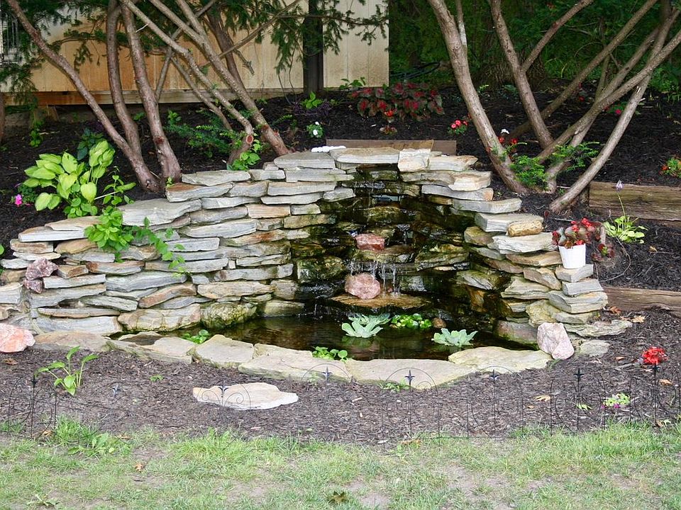 Fountain in Backyard