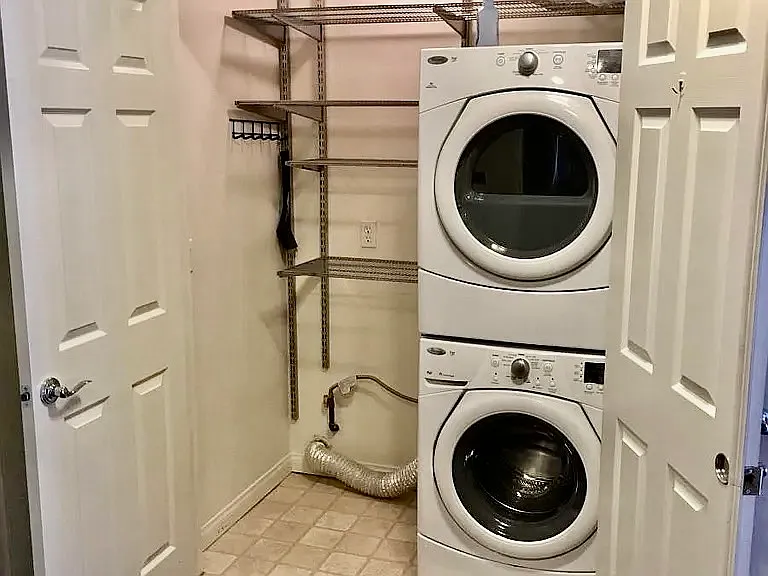 Stack full size washer and dryer