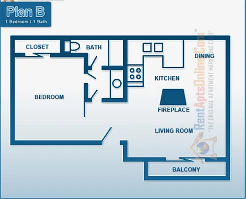 Floor plan One Bedroom