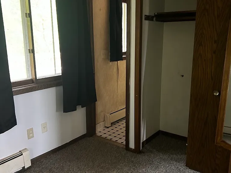 Master bedroom with attached bathroom