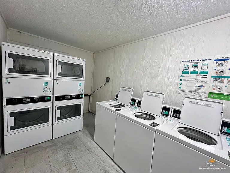 modern laundry and dryers