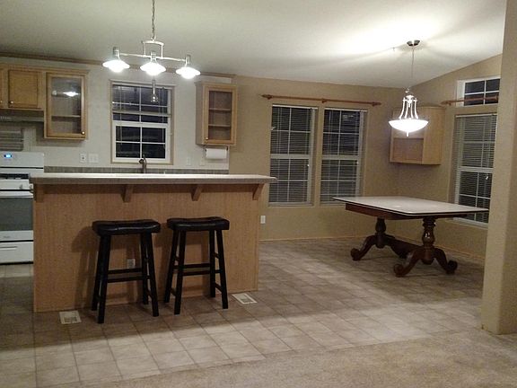 Kitchen and eating area