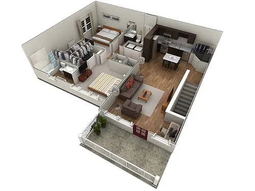 Floor plan 2 BR Designer Overlook