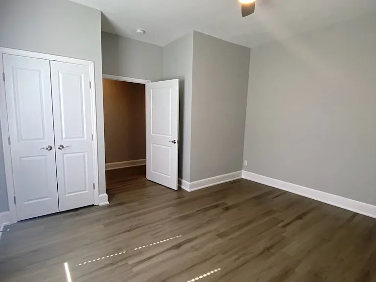 Master bedroom at front of apartment