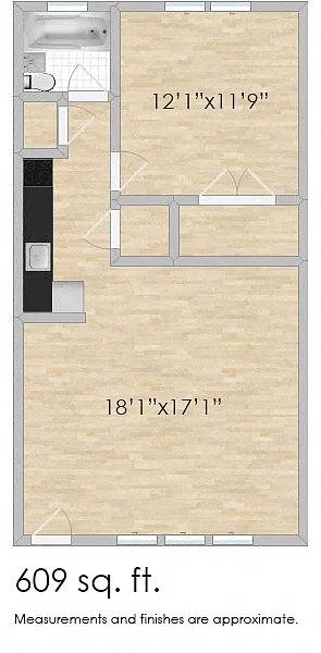 Floor plan 1 Bedroom