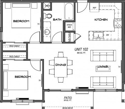 2 Bedroom 2 Bedroom
