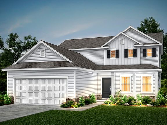 Hartwell Exterior LC2H with a front porch and stone detail