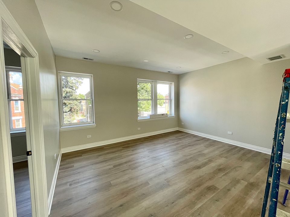 Specious and Bright living room with LED lights and brand new hardwood floors.