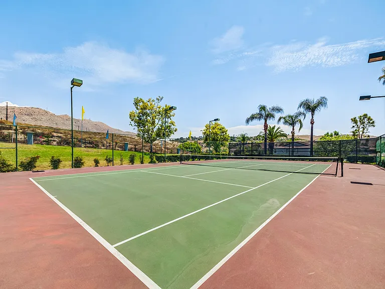 Tennis Court at The Hills at Quail Run in Riverside, California