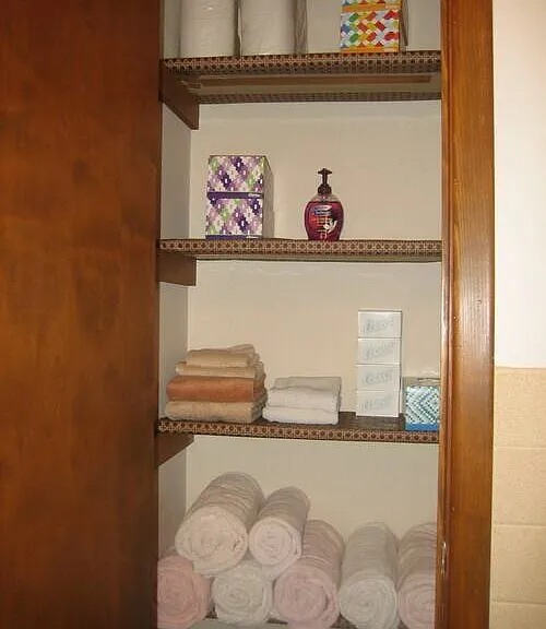 Linen Closet in Bathroom