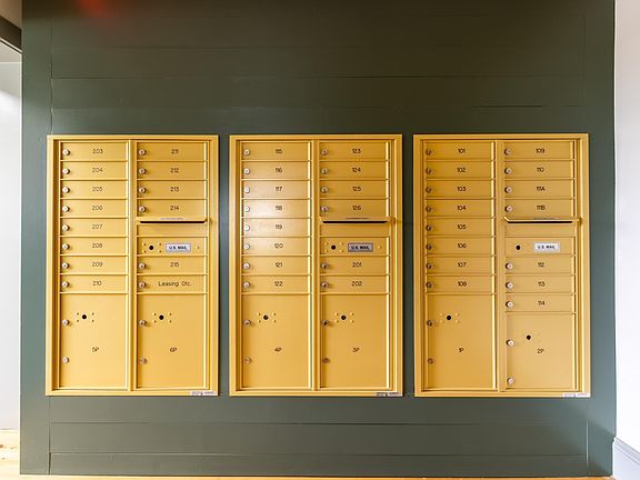 Your mail and packages are secured inside our access controlled building