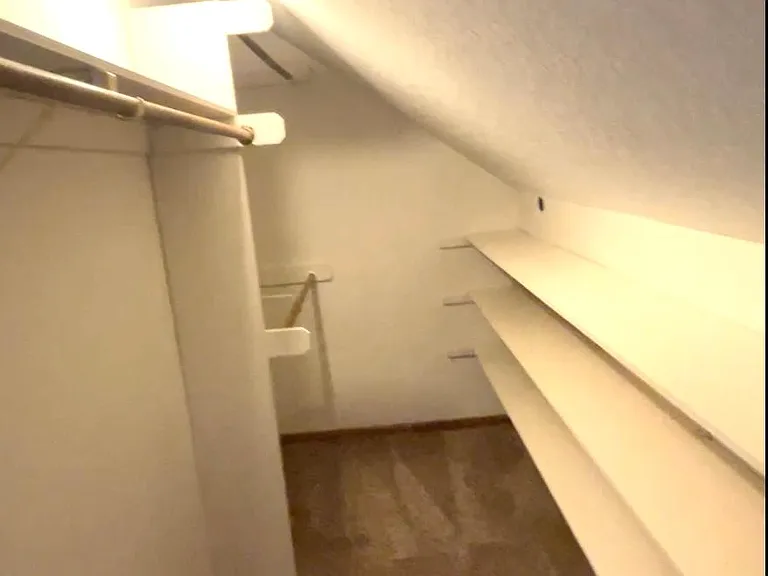 Huge walk in closet in master