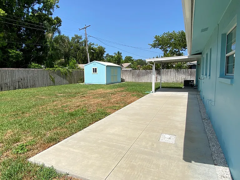 Covered Patio and Concrete Pad