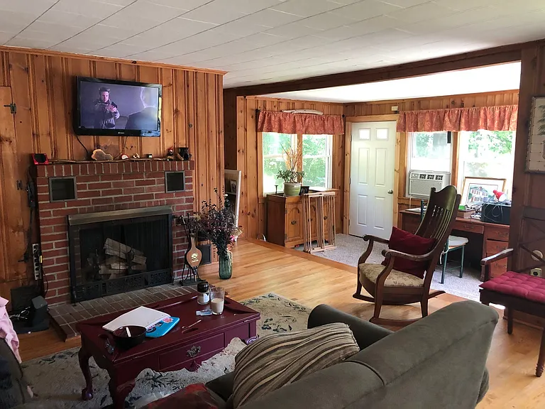 view of the sunroom from the living room
