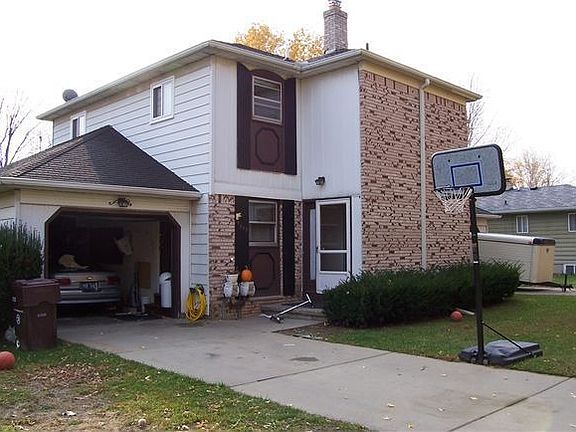 Private entry with attached garage
