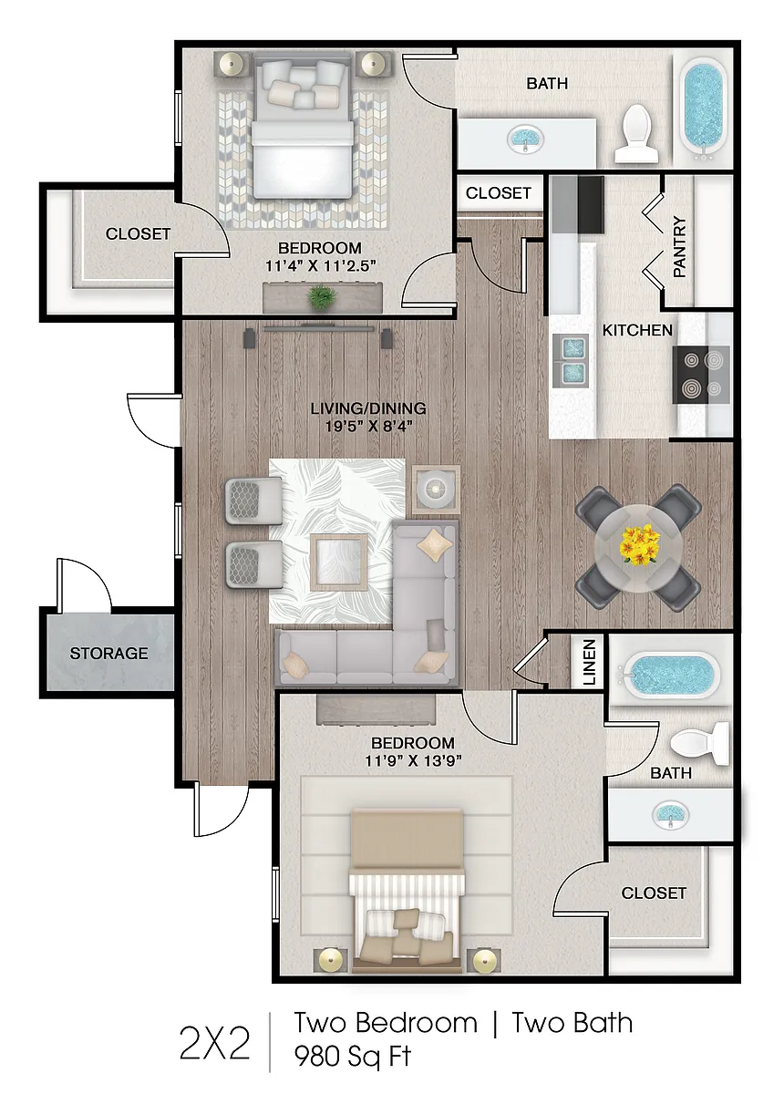Floor plan 2X2