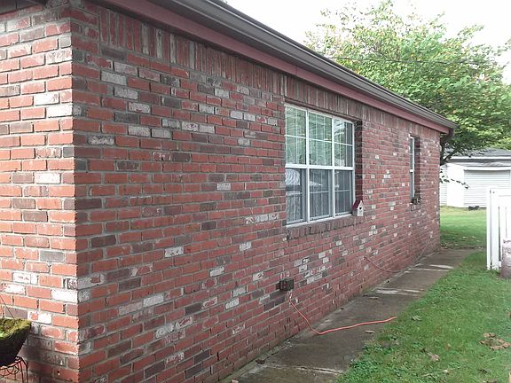Full brick home.  Rear view.