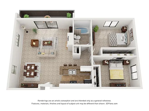 Floor plan 2x1r