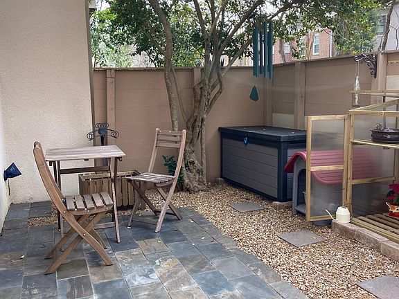 Outside private patio.