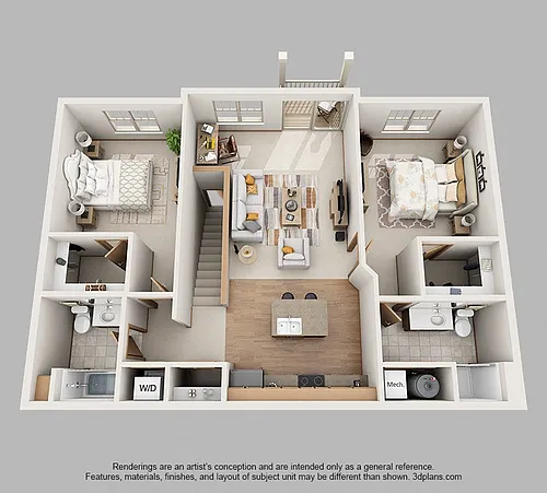 Floor plan 2-Bedroom Standard