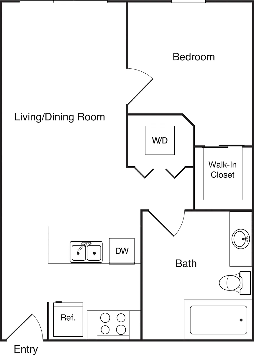 Floor plan One Bedroom E