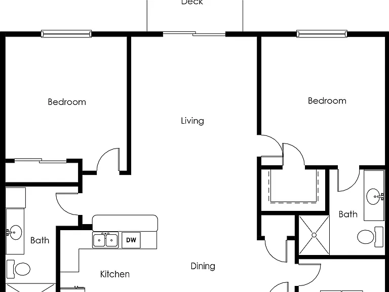 2 Bed / 2 Bath 1,070 sq ft