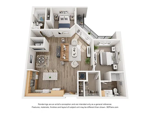 Floor plan 2DAV (Audio/Visual Accessible)