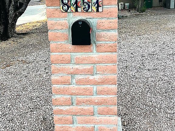 New brick mailbox