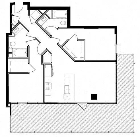 Floor plan 2H w/ Balcony