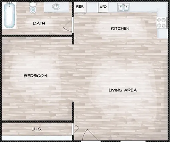 Studio Apartment Unit Floor Plan Studio Apartment Unit Floor Plan