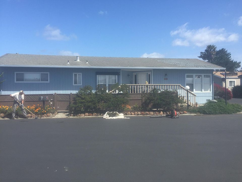 Front of Mobile Home which faces the ocean