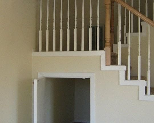 Storage under stairs
