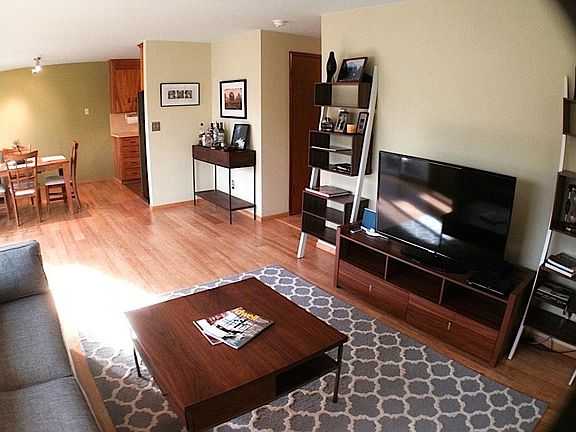 Living room, partial dining view
