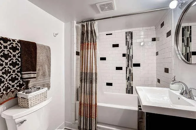 Newly remodeled bathroom on lower level