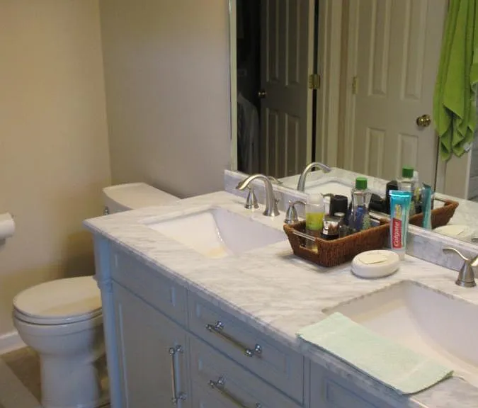 Double sink master bathroom