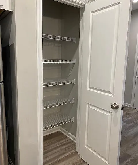 Kitchen food pantry.