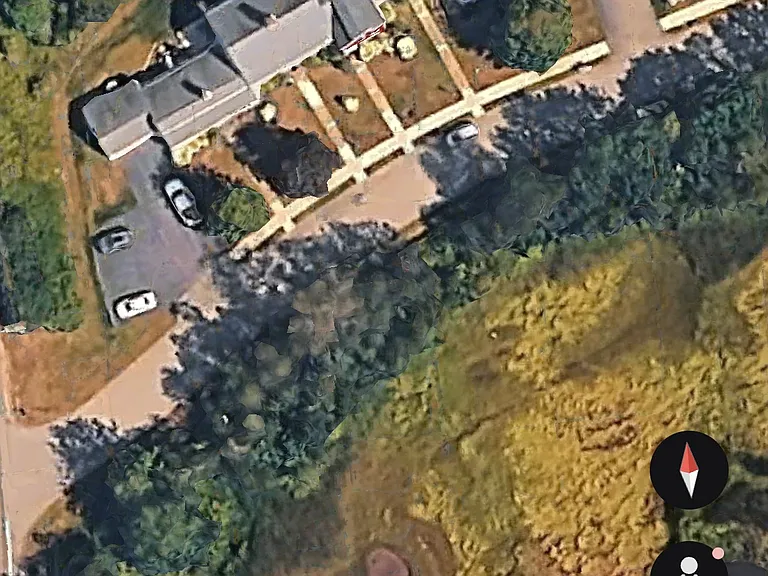Aerial view of condo location and marsh