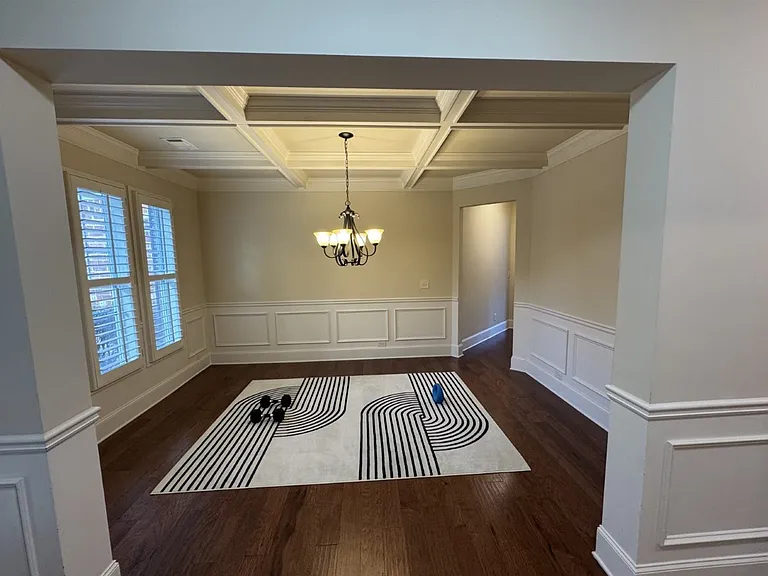 To the left is the dinning room